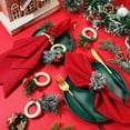 thumbnail image 3 of Juego de Servilleteros Navideños Anillo de Servilletas Navideño Decoración de Mesa para Cena Navideña A, 3 of 6