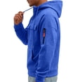 thumbnail image 4 of Resicozy Mens Cargo Hoodies Quarter Zip Sweatshirts Tactical Pullover Casual Gym Athletic Loose Hooded Sweatshirts with Pocket Blue 3XL, 4 of 7