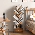 thumbnail image 6 of LEYAOYAO 8-Tier Zigzag Tree Bookshelf with a Drawer, Space-Saving Tall Bookcase for Home Office, Living Room, Brown, 6 of 7