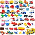 thumbnail image 1 of Bloques de construcción grandes para niños  modelo de coche  accesorios de tránsito urbano  ensamblado  Chasis de coche  barco  motocicleta  Compatible con Duploe, 1 of 7