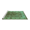 thumbnail image 2 of Ahgly Company Machine Washable Indoor Rectangle Oriental Turquoise Blue Industrial Area Rugs, 2' x 3', 2 of 4