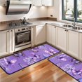 thumbnail image 3 of Kitchen Rugs Sets Of 2,Purple Butterfly Flower Pattern Anti Fatigue Kitchen Mat Rugs Non Slip Washable,Decorative Kitchen Floor Mats for Kitchen,Sink,Laundry,17"x47"+17"x47", 3 of 5