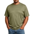 thumbnail image 2 of Zimjoy Big and Tall Men's Tee Shirts L-5XL Crew Neck Short Sleeve T Shirt Relaxed Fit Basic Casual Everyday Tee Army Green 4XL, 2 of 6