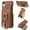 Brown, variant on TECH CIRCLE For iPhone XS/iPhone X Case with Card Holder,Slim Stand PU Leather Zipper Wallet Case with Rotation Ring Holder Shockproof Protective Case for Apple iPhone XS/iPhone X 5.8",Black