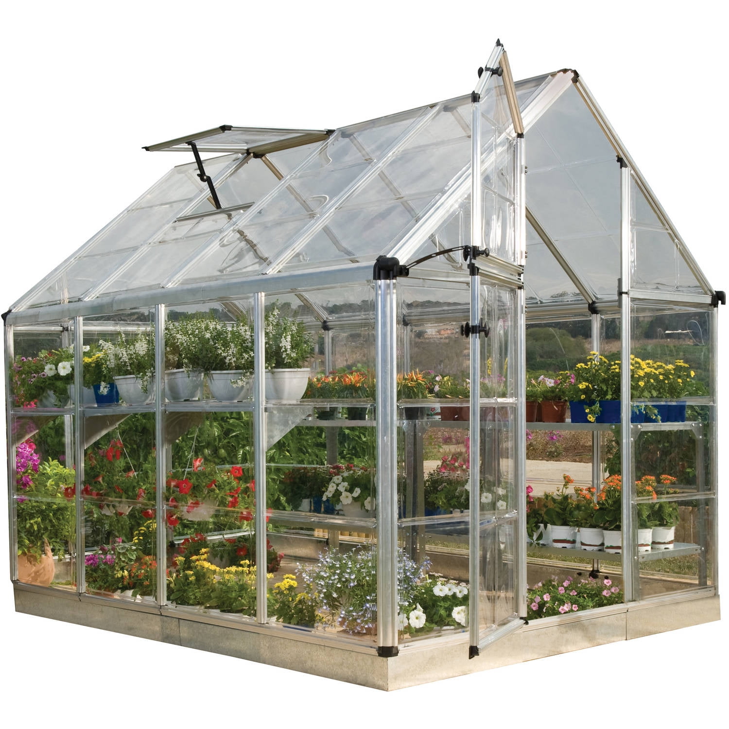 Palram Snap and Grow Greenhouse, 6' x 8', Silver by Palram