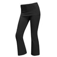 thumbnail image 5 of Breezora Women's Fold Over Waist Cropped Flare Pants High Waisted Leggings Casual Stretchy Loose Relaxed Fit Daily Yoga Trousers, 5 of 5