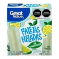 thumbnail image 1 of Paletas heladas Great Value de agua sabor limón 4 pzas de 70 g c/u, 1 of 4