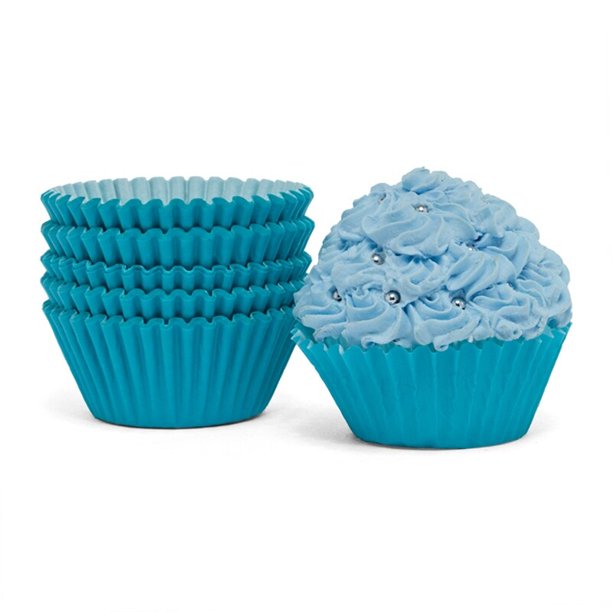 500ea 2 X 11/4 Blue Grease Proof Cupcake Baking Cup Diameter 2