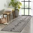thumbnail image 3 of Well Woven Medusa Kesia Modern Striped Grey 2'7" x 9'10" Runner Indoor Outdoor Rug, 3 of 7