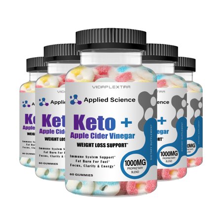 (5 Pack) Applied Science Keto Gummies - Applied Science Keto+Apple Cider Vinegar Gummies