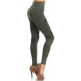 thumbnail image 2 of Women’s Distressed Moto Jeggings (Army Green, Small/Medium), 2 of 3