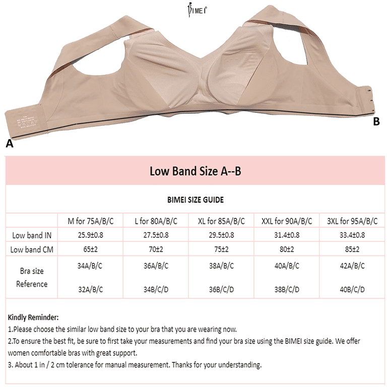 Bimei Seamless Mastectomy Bra For Women Breast Prosthesis With Pockets  Sleep Bras Soft Daily Bras With Removable Pads,beige,m
