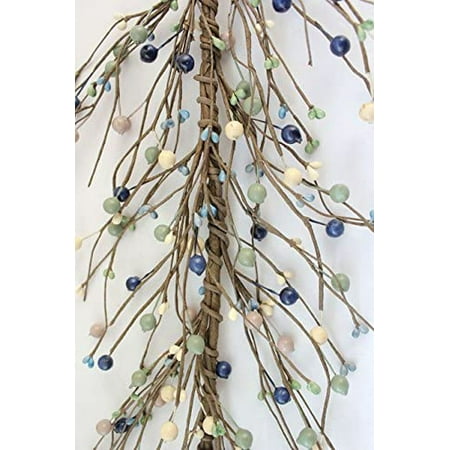 

AR49 Primitive Pip And Holly Berry In Cream Green Blue And Grey