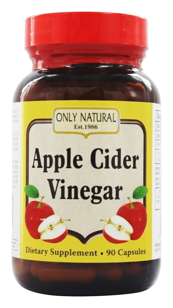Only Natural Apple Cider Vinegar 500 mg. 90 Capsules