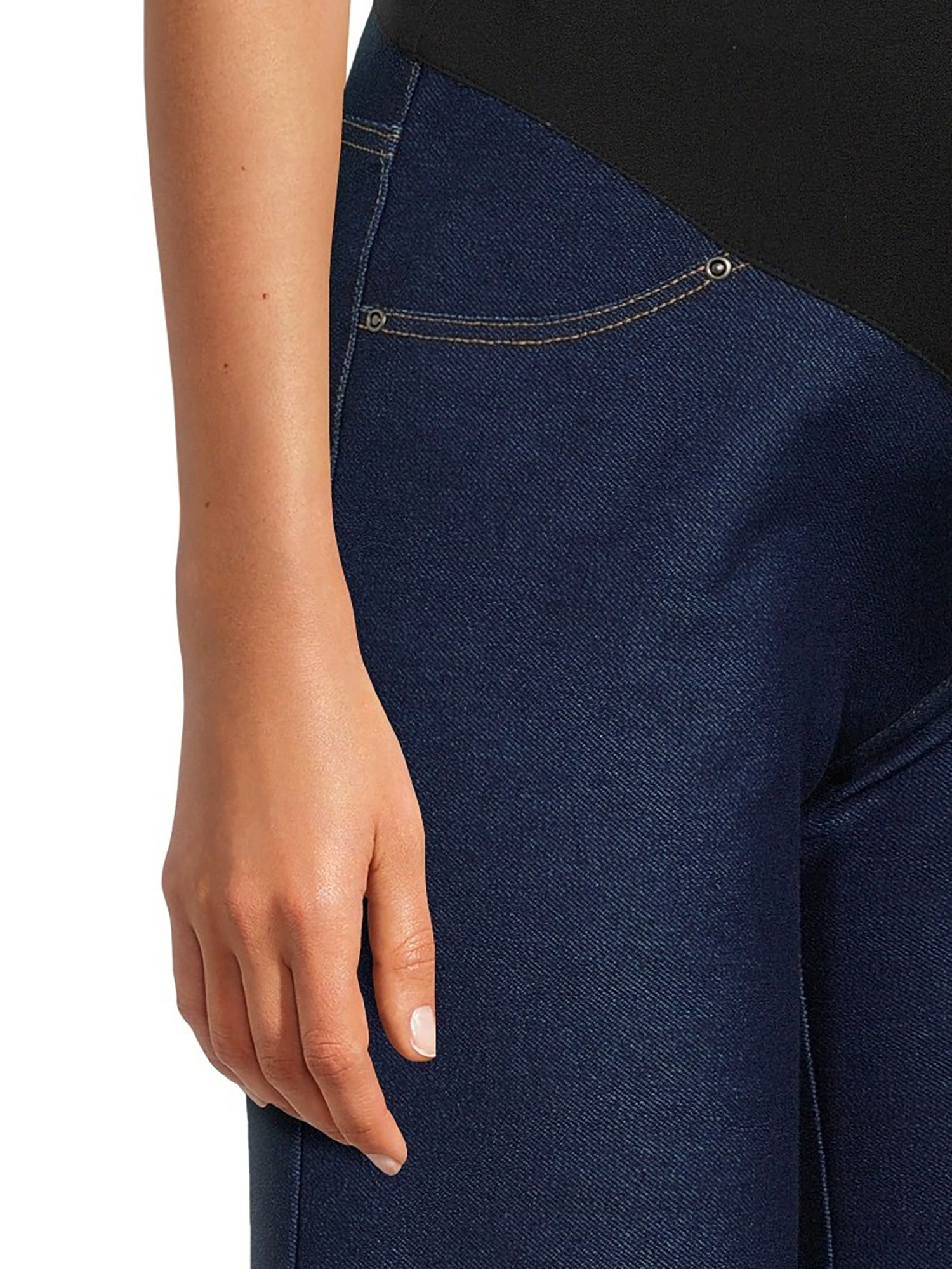 Time and Tru Maternity Essentials Straight Leg Jeggings, 27" Inseam, Sizes S-XXL