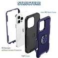 thumbnail image 6 of SaniMore for iPhone 14 Pro Max 6.7" Magnetic Case, Rugged PC & TPU Bumpers with Car Mount & Ring Kickstand Heavy Duty Full Body Protective Case for 14 Pro Max Women Men, Blue, 6 of 10