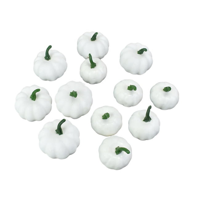 12x Modelos de Calabazas, Accesorios de Espuma para Halloween, Calabazas Artificiales de Bricolaje, Verduras Artificiales para Halloween / TableShop Mezclado 2 tamaños