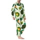 thumbnail image 2 of Balery Green Avocado Pijama para Hombre de Dos Piezas con Manga Larga, Conjunto de Dormir y Descanso Suave con Bolsillos-X-Large, 2 of 7