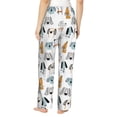 thumbnail image 3 of Uemuo Puppy Pattern Women's Wide Leg Palazzo Lounge Pants with Pockets Light Weight Loose Comfy Casual Pajama Pants-Large, 3 of 9