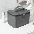 thumbnail image 4 of para Hombre, Bolsa de Maquillaje Impermeable de Tela Oxford para Viaje Fuera del Hogar, Bolsa de Almacenamiento de Cosméticos para Mujer, Color Negro, 4 of 5