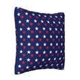 thumbnail image 2 of ZICANCN America Patriotic Red White Blue Stars Decorative Throw Pillow Covers, Bed Couch Sofa Decorative Knit Pillow Covers for Living Room Farmhouse, 26"x26", 2 of 8