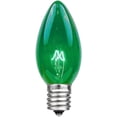 thumbnail image 1 of Novelty Lights 25 Pack C9 Outdoor String Light Christmas Replacement Bulbs, Green, E17/C9 Base, 7 Watt, 1 of 8