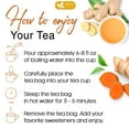 thumbnail image 3 of FreshDrinkUS, Premium 45 Ginger Turmeric Tea Bags, 100% Natural Ingredients, Hand-made Blend of Ginger and Turmeric Herbal Tea, Eco-conscious Tea Bags. No Sugar, No Caffeine, No Gluten, Vegan., 3 of 9