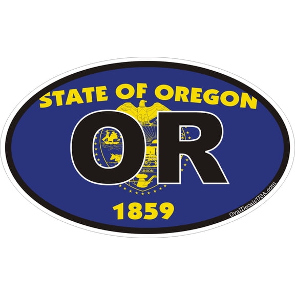 3.8 Inch Oregon State Decal Sticker