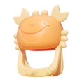 thumbnail image 3 of mordedor infantil,dibujos animados bebé infantil mordedor dentición masticar juguete,agarre de ejercicio sensorial de juguete de silicona de grado alimenticio,niño molar mordedor Amarillo, 3 of 9
