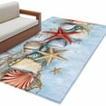 thumbnail image 2 of Starfish Shell Washable Area Rugs 2.7'x5', Summer Beach Low Pile Throw Living Room Rug Non-Slip Sturdy Edge Binding Carpet for Indoor Entryway Bedside Kitchen, 2 of 9