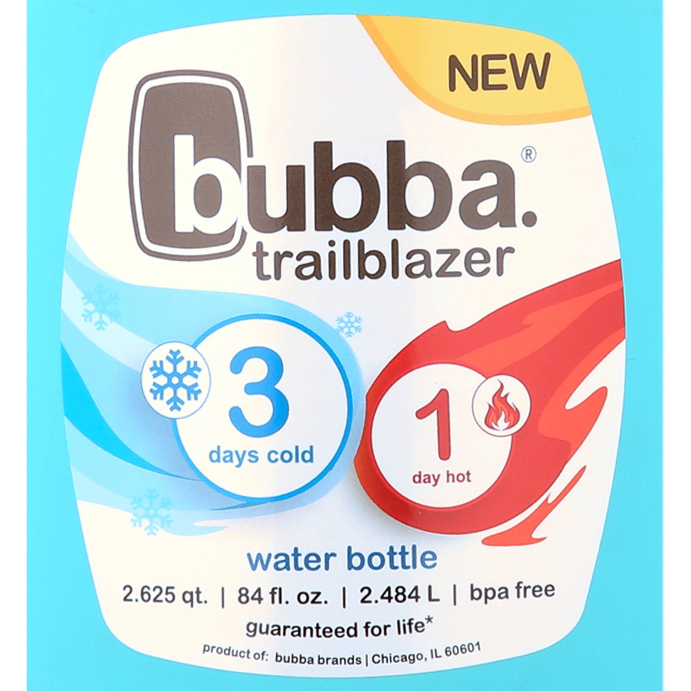 Bubba 84 oz Island Teal Insulated Stainless Steel Water Bottle with Screw Cap