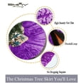 thumbnail image 3 of 48-Inch Embroidery Sequin Christmas Tree Skirt, Purple, 3 of 7