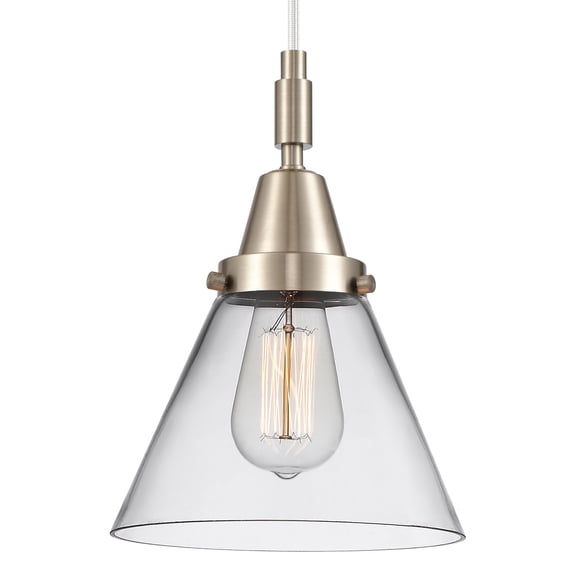 Innovations Lighting 447-1P-SN-G42 Cone 8" Wide Mini Pendant - Nickel
