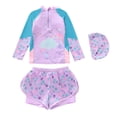 thumbnail image 4 of MEZZALL Summer Girls Swimsuit Cute Swimwear For Toddler And Big Kid Sun Beach Pool Outfit Tropical With Cartoon / Flower Print Beachwear, 4 of 4