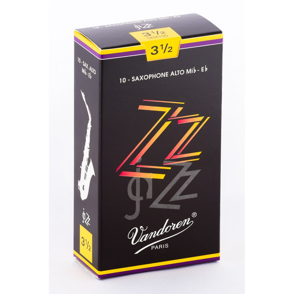 Vandoren Alto Sax ZZ Reeds Strength 3.5; Box of 10