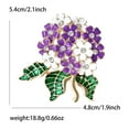 thumbnail image 5 of Alloy Enamel Hydrangea Pin Floral Brooch For Women Portable Jewelry Accessory Gift, 5 of 20