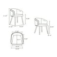 thumbnail image 3 of Reeva Dining Chair with Solid Wood Legs in Walnut and Graphite Gray, 3 of 11