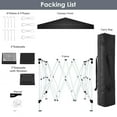 thumbnail image 7 of HOTEEL Canopy 10x10 Pop Up Canopy Tent with 3 Sidewalls Party Tents for Parties Weddings Backyard Waterproof Canopy Outdoor Commercial Canopy Event Tent with Stakes, Ropes, Black, 7 of 7
