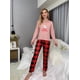 thumbnail image 4 of Pijamas nuevos para mujer, ropa para el hogar, conjuntos de pijamas navideños de invierno para mujer, ropa de dormir de manga larga de 2 piezas, traje de estar por casa para mujer, 4 of 4