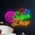 thumbnail image 2 of Handmadetneonsign Sugar Drop Candy Neon Sign, Lollipop Candy Store Wall Art Decor, Candy Store Wall Decor, 2 of 5