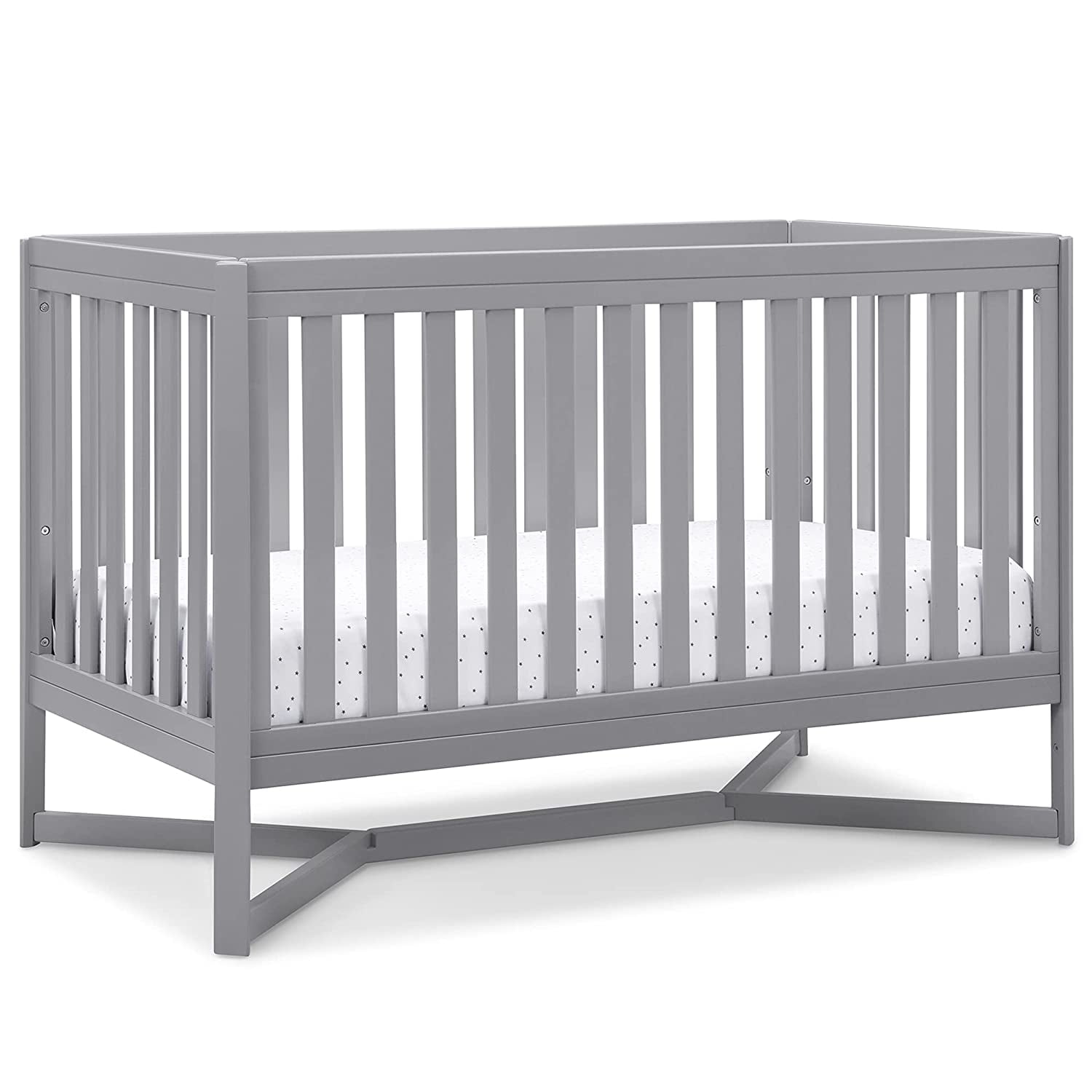 Delta Children Tribeca 4-in-1 Convertible Crib, Grey