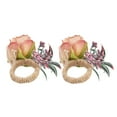 thumbnail image 4 of Rdeghly Napkin Holder,2Pcs Innovative Napkin Buckle Simulation Flower Napkin loop Holder for Hotel Restaurant,Napkin Ring, 4 of 8