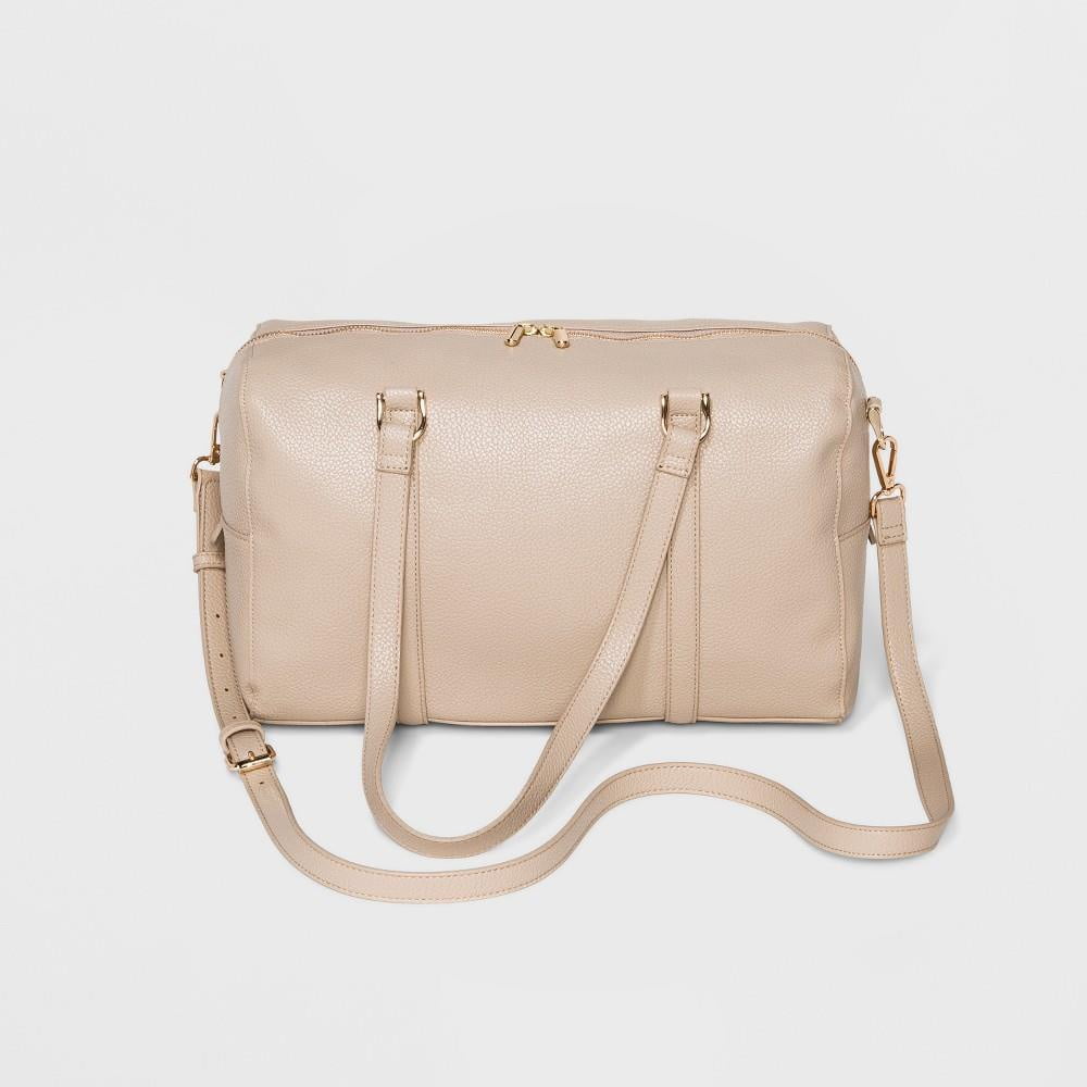 faux leather duffle bag