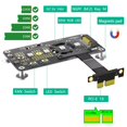 thumbnail image 4 of Necvior 5/10CM NVME to PCIE X1 Extension Cable Expansion Board PCIExpress 3.0 1X to mKey Converter with Cooling Fan with LED, 4 of 10