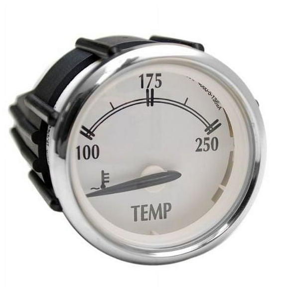 Faria Boat Temperature Gauge GBC099A | Newport Silver Series 2 Inch