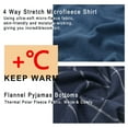 thumbnail image 5 of YUSHOW Mens Winter Pajamas Set Warm Fleece Henley Long Sleeve Top & Flannel Plaid Pajama Pants Pjs Sleepwear Size M, 5 of 7