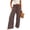 Coffee, variant on Qiopertar Linen Wide Leg Pants for Women Loose Casual Trousers with Ruffled Waistband Elastic Waist Comfortable Solid Color Pants Spring Summer Fall Beach Travel Vacation Boho Bohemian, Light Blue L