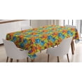 thumbnail image 1 of Abstract Tablecloth, Contemporary Style Color Splashes Vibrant Trippy Watercolor Palette Artisan Funky, Rectangle Satin Table Cover for Dining Room and Kitchen, 60" X 90", Multicolor, by Ambesonne, 1 of 2