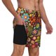 thumbnail image 2 of Fotbe Hippie Peace Love Traje de Baño para Hombre – Shorts de Natación de Secado Rápido con Forro y Bolsillos-Small, 2 of 6