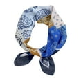 thumbnail image 3 of WREESH Womens Elegant Hair Scarf Fashion Small Square Scarf Silk Scarf Headbands Hairbands Printed Scarf Decorative Neck Scarf Blue, 3 of 3